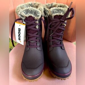BOGS ARCATA FADED SIZE 8 BOOTS WITH THE FUR WATERPROOF BOOTS NWT
